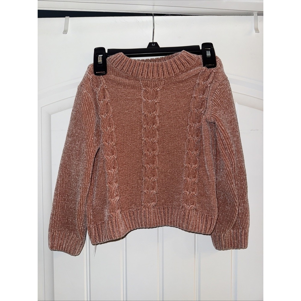 DKNY Girls Soft Sweater 4T Coral Color